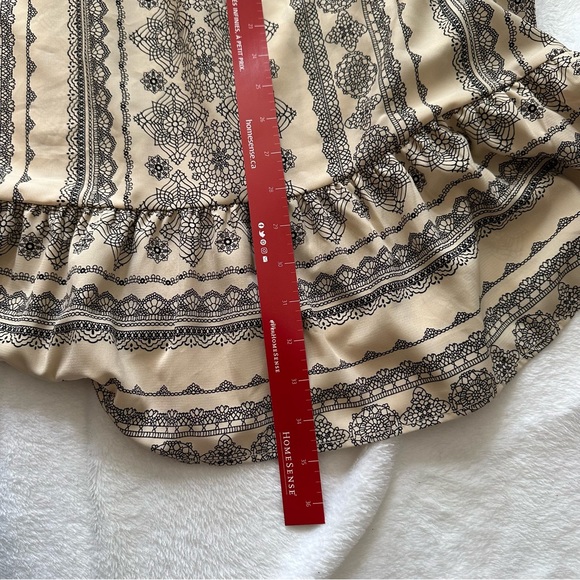 Ces Femme Boho Print Mini Ruffle Hem Dress, 0x - Picture 12 of 14